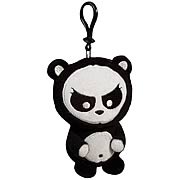 Angry Panda Clip-On Plush Key Chain